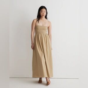 NEW MADEWELL Theo Sleeveless Midi Dress- Pale Lichen (size L)